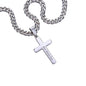 To My Man - Personalized - Cuban Chain with Artisan Cross Necklace