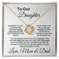 Mom & Dad: To Our Daughter-Never Forget We Love You - Love Knot Necklace