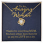 To An Amazing Woman: Mum! - Love Knot Necklace