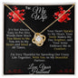 To My Beautiful Wife -How Much You Mean to Me - Love Knot Necklace