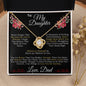 To My Daughter From Dad - My Love for You Is Eternal - Love Knot Necklace