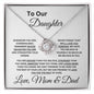 Mom & Dad: To Our Daughter-Never Forget We Love You - Love Knot Necklace