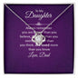 To My Daughter - You Are Braver Than You Believe - Love Knot Necklace