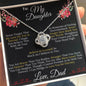 To My Daughter From Dad - My Love for You Is Eternal - Love Knot Necklace