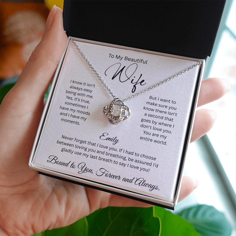 Gorgeous Knot Necklace Pendant with Premium Crystals - Gift for Her