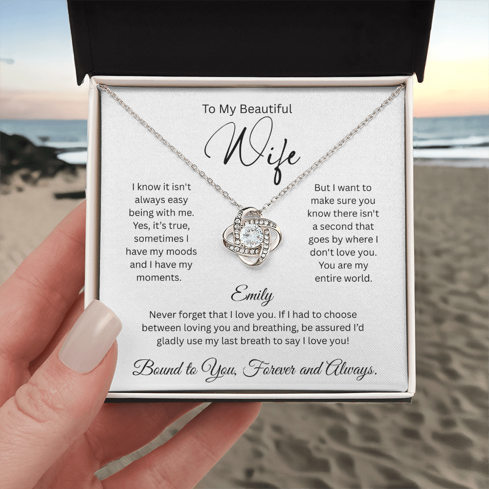 Gorgeous Knot Necklace Pendant with Premium Crystals - Gift for Her