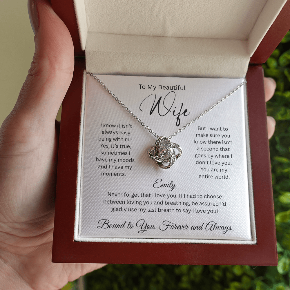 Gorgeous Knot Necklace Pendant with Premium Crystals - Gift for Her