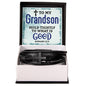 To My Grandson - Men's Cross Leather Bracelet
