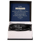 To My Husband - With You, I am Home - Men's Cross Leather Bracelet