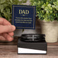Dad: You're the Anchor - Men's Cross Leather Bracelet