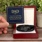 Dad: You're the Anchor - Men's Cross Leather Bracelet
