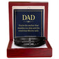 Dad: You're the Anchor - Men's Cross Leather Bracelet