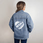 Mama: Unique Mama Bear Oversized DTG Denim Jacket