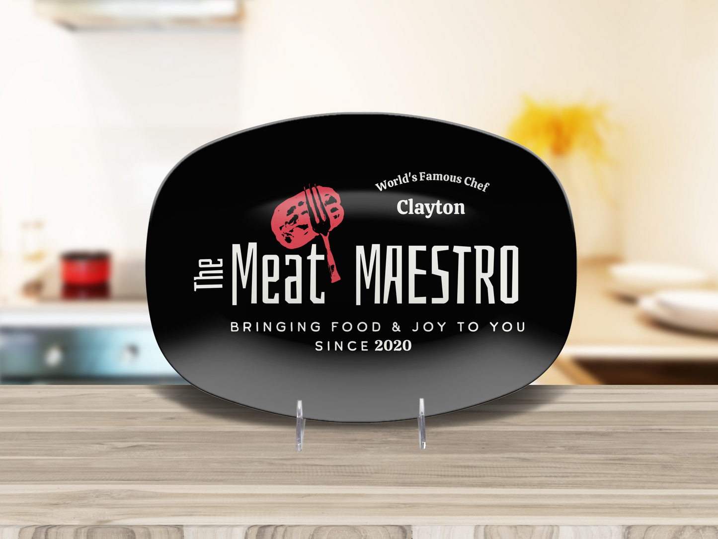Personalized Grill Plate, Custom Name Plate, Dad Grilling Plate, Fathers Day Gift, BBQ Gifts, Gift for Dad, Personalized Entertaining BBQ Platter