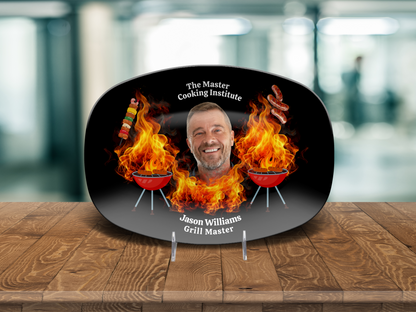 Personalized BBQ Plate, Dad Grilling Plate, Custom Plate, BBQ Gifts for Men, Dad Birthday Gift, Fathers Day Grill Plater