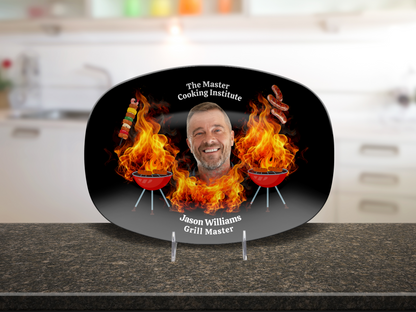 Personalized BBQ Plate, Dad Grilling Plate, Custom Plate, BBQ Gifts for Men, Dad Birthday Gift, Fathers Day Grill Plater