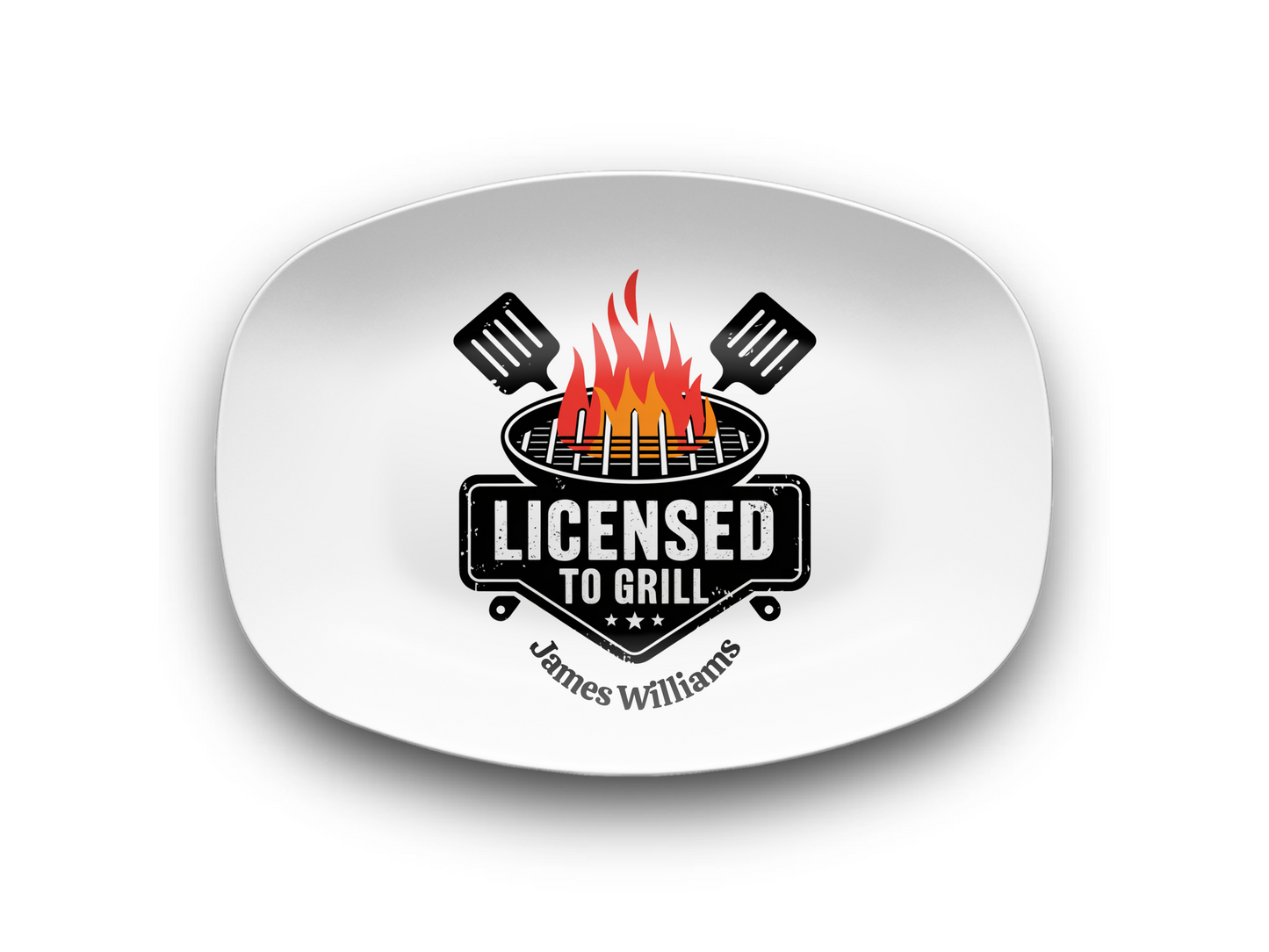 Personalized BBQ Plate, Dad Grilling Plate, Custom Plate, BBQ Gifts for Men, Dad Birthday Gift, Fathers Day Grill Plate