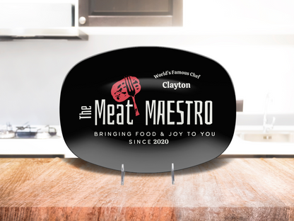 Personalized Grill Plate, Custom Name Plate, Dad Grilling Plate, Fathers Day Gift, BBQ Gifts, Gift for Dad, Personalized Entertaining BBQ Platter
