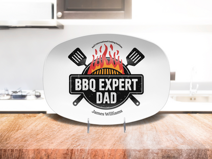 Personalized BBQ Plate, Dad Grilling Plate, Custom Plate, BBQ Gifts for Men, Dad Birthday Gift, Fathers Day Grill Plate