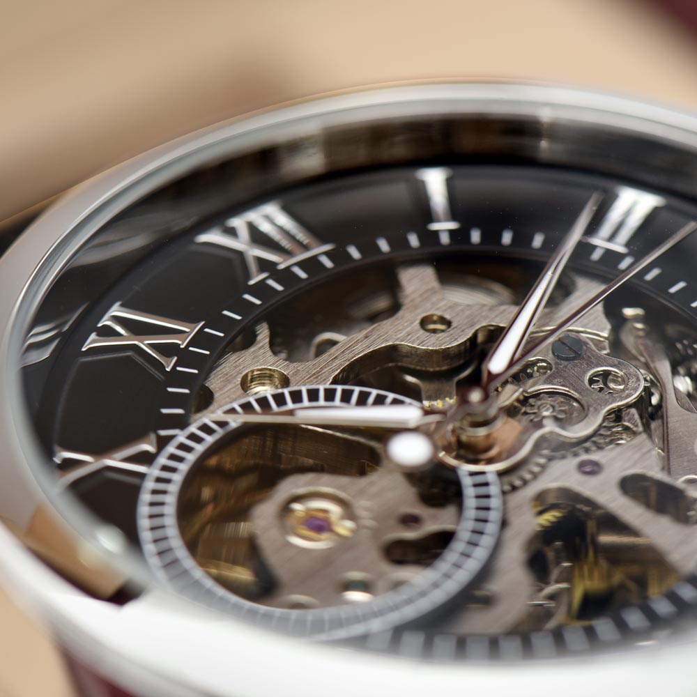 A Luxury Timepiece for the Love of Your Life - Your Husband | Men's Openwork Watch, Luxury Skeleton | Genuine Black | Gift for Husband