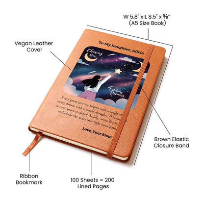 Every Great Journey Begins With a Single Step Graphic Leather Journal