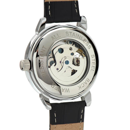 A Gift as Strong, Handsome, and Steady as He Is - Your Boyfriend | Men's Openwork Watch, Luxury Skeleton | Genuine Black | Gift for Boyfriend
