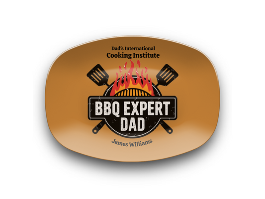 Personalized BBQ Plate, Dad Grilling Plate, Custom Plate, BBQ Gifts for Men, Dad Birthday Gift, Fathers Day Grill Plate