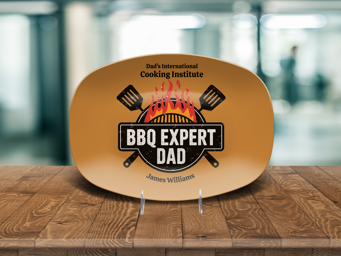 Personalized BBQ Plate, Dad Grilling Plate, Custom Plate, BBQ Gifts for Men, Dad Birthday Gift, Fathers Day Grill Plate
