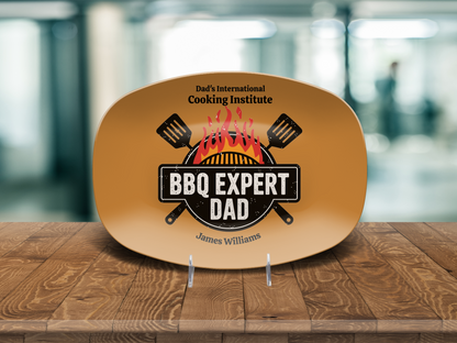 Personalized BBQ Plate, Dad Grilling Plate, Custom Plate, BBQ Gifts for Men, Dad Birthday Gift, Fathers Day Grill Plate