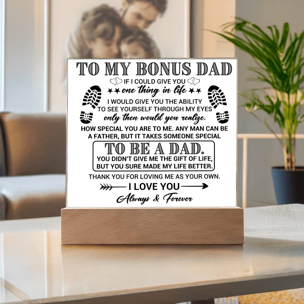 My Bonus Dad  "If I Could Give You One Thing in Life"