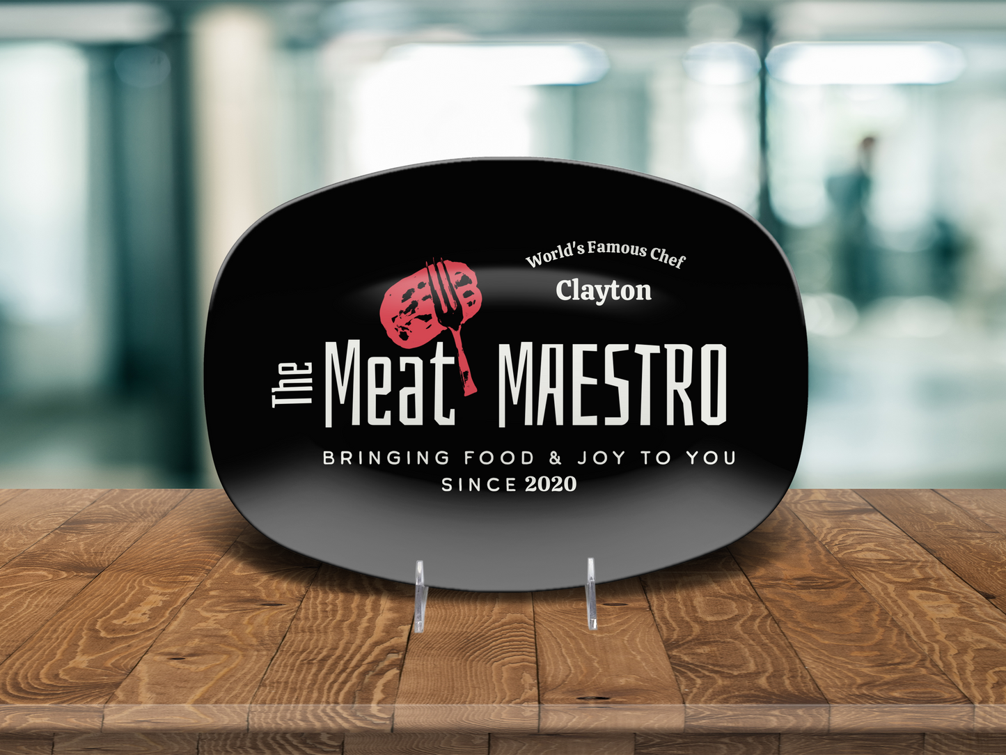 Personalized Grill Plate, Custom Name Plate, Dad Grilling Plate, Fathers Day Gift, BBQ Gifts, Gift for Dad, Personalized Entertaining BBQ Platter