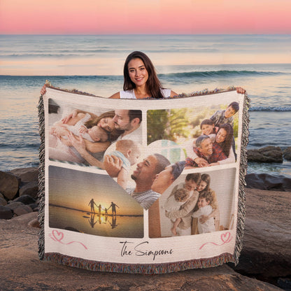 Photo Heirloom Woven Blanket - Preserve Your Cherished Family Memories!