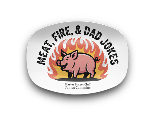 Personalized BBQ Plate, Dad Grilling Plate, Custom Plate, BBQ Gifts for Men, Dad Birthday Gift, Fathers Day Grill Plate