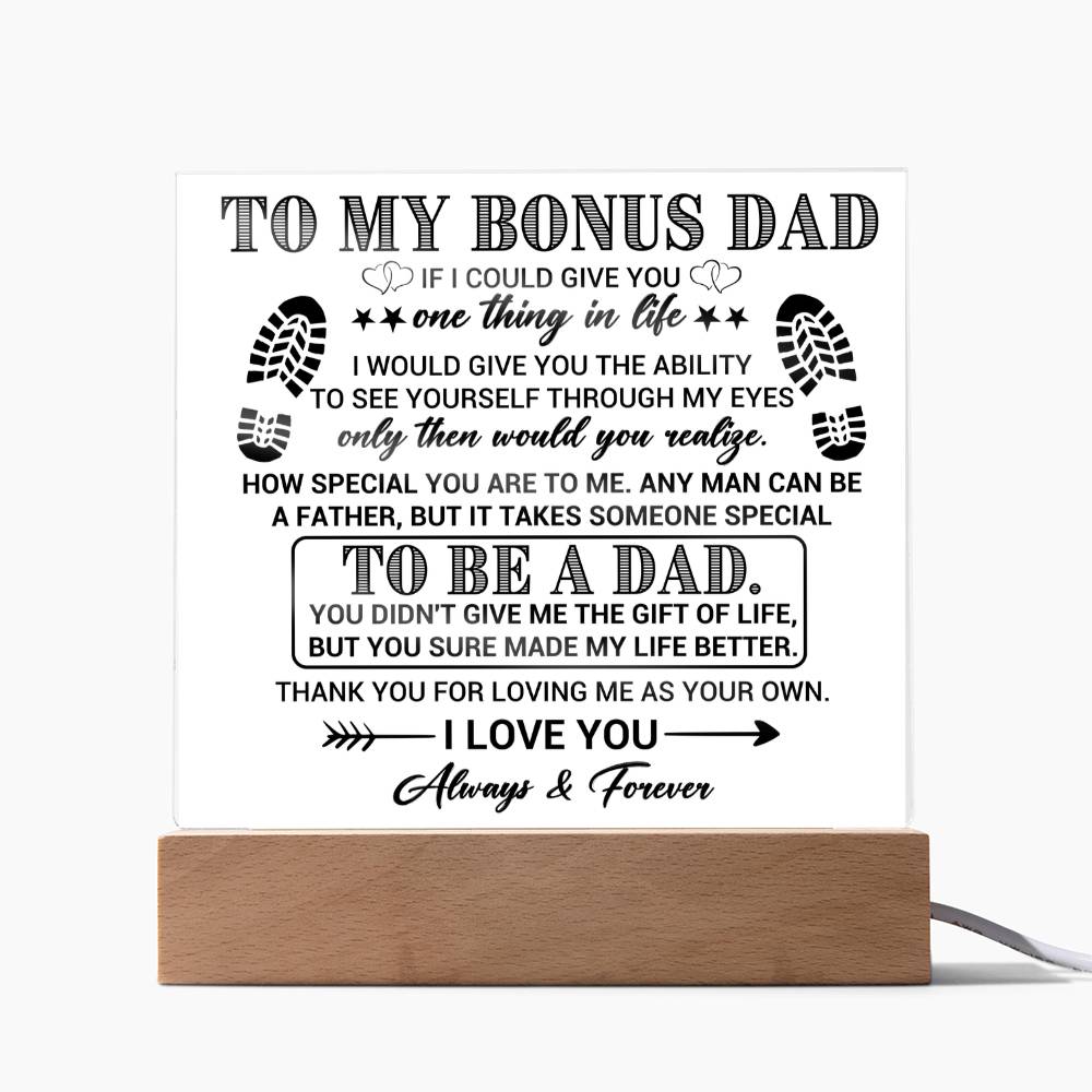 My Bonus Dad  "If I Could Give You One Thing in Life"