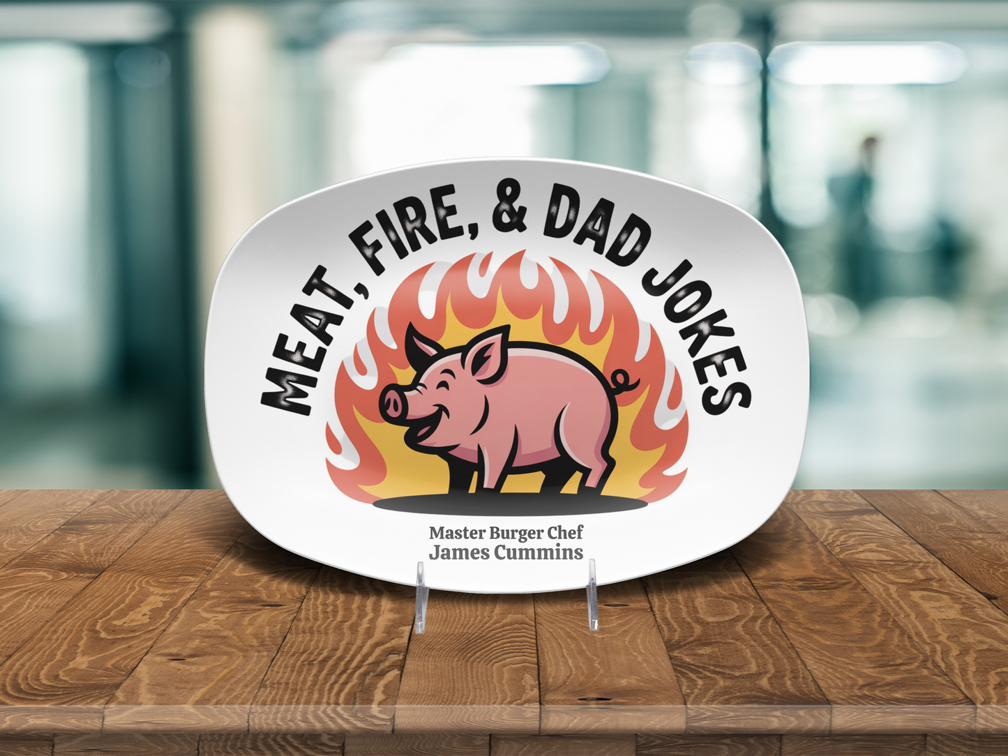 Personalized BBQ Plate, Dad Grilling Plate, Custom Plate, BBQ Gifts for Men, Dad Birthday Gift, Fathers Day Grill Plate