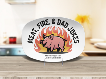 Personalized BBQ Plate, Dad Grilling Plate, Custom Plate, BBQ Gifts for Men, Dad Birthday Gift, Fathers Day Grill Plate