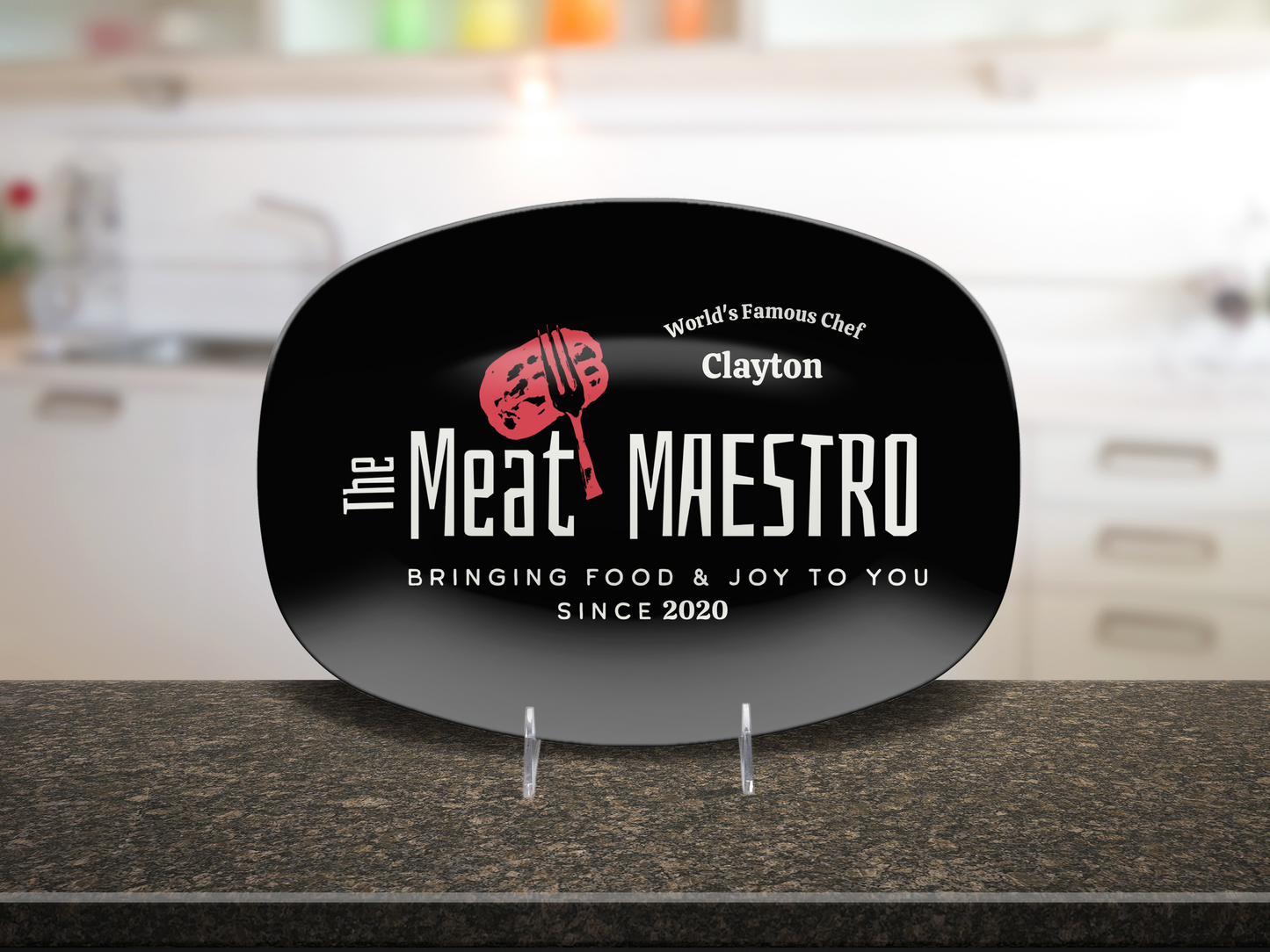 Personalized Grill Plate, Custom Name Plate, Dad Grilling Plate, Fathers Day Gift, BBQ Gifts, Gift for Dad, Personalized Entertaining BBQ Platter