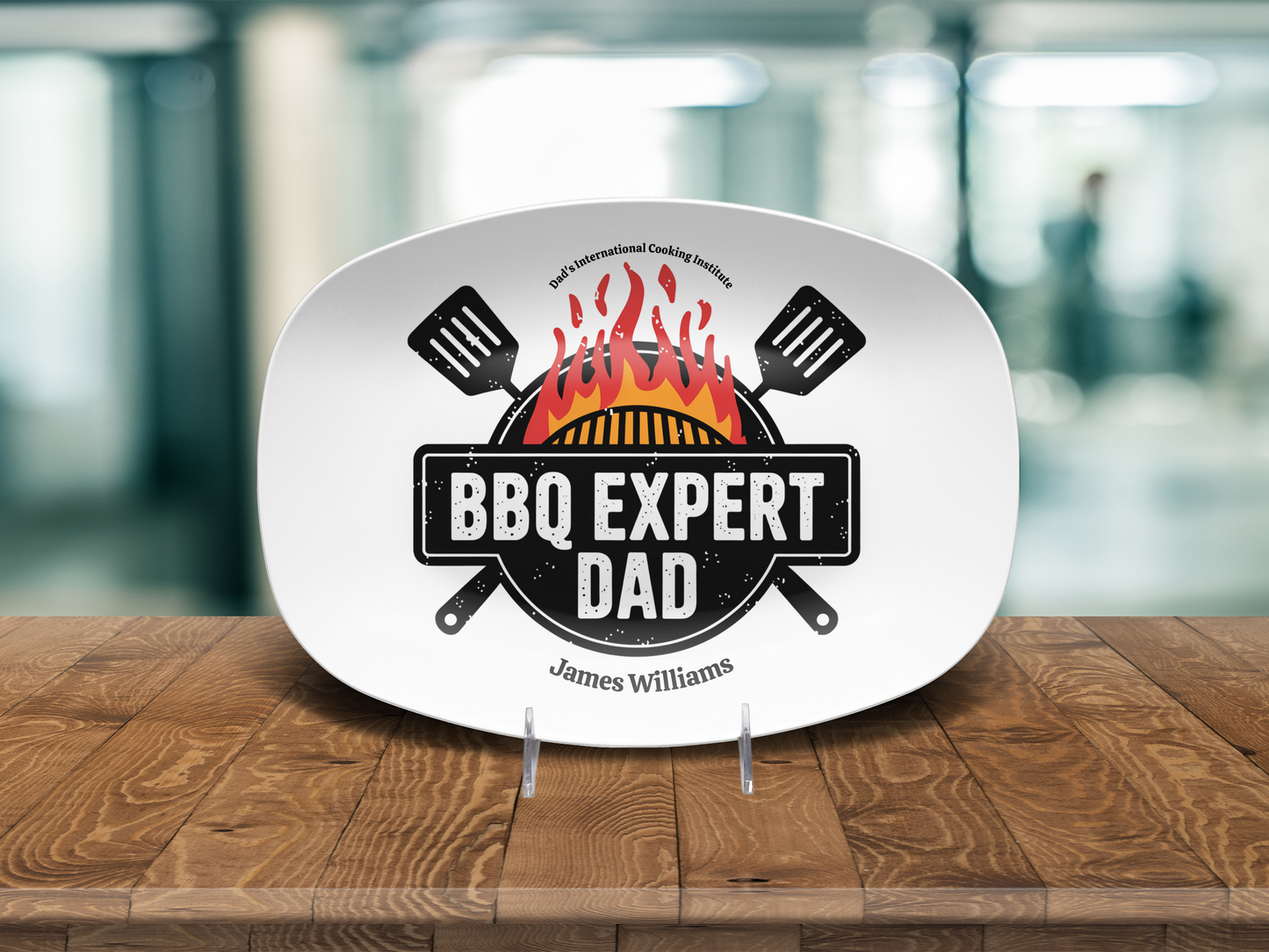 Personalized BBQ Plate, Dad Grilling Plate, Custom Plate, BBQ Gifts for Men, Dad Birthday Gift, Fathers Day Grill Plate