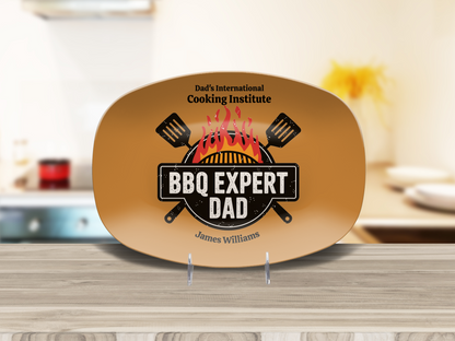 Personalized BBQ Plate, Dad Grilling Plate, Custom Plate, BBQ Gifts for Men, Dad Birthday Gift, Fathers Day Grill Plate