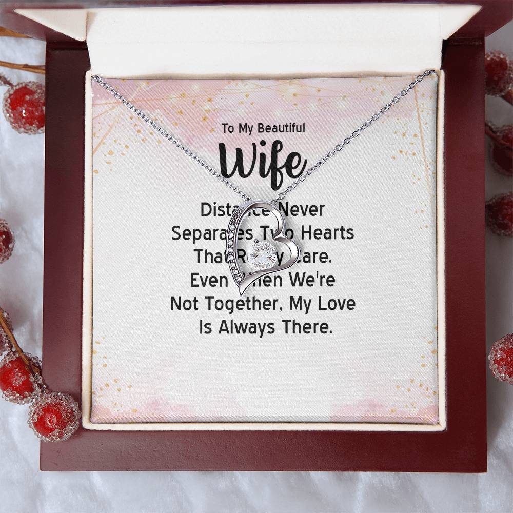 To My Beautiful Wife - Forever Love Necklace