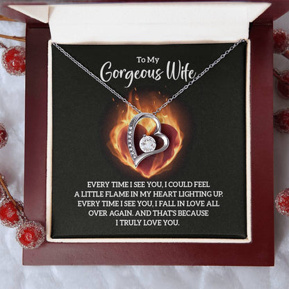 To My Gorgeous Wife - Forever Love Necklace