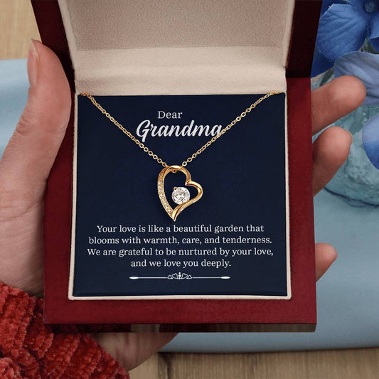 Dear Grandma - Your Love is Like a Beautiful Garden - Forever Love Necklace