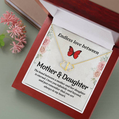 Endless Love Between Mother-Daughter - Interlocking Hearts