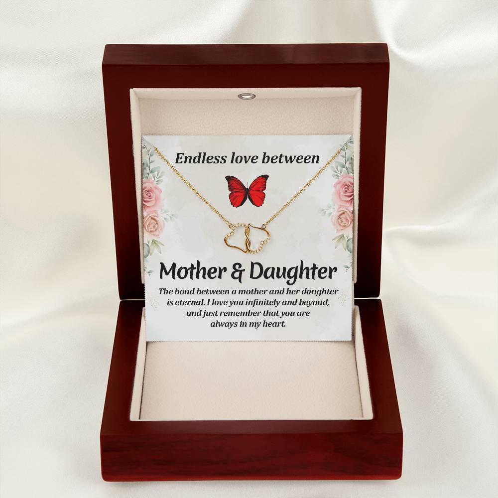 Endless Love Between Mother-Daughter - Interlocking Hearts
