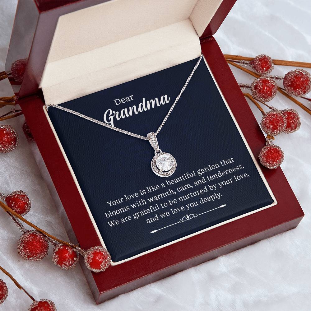 Dear Grandma - Your Love Is Like a Beautiful Garden - Eternal Hope Necklace