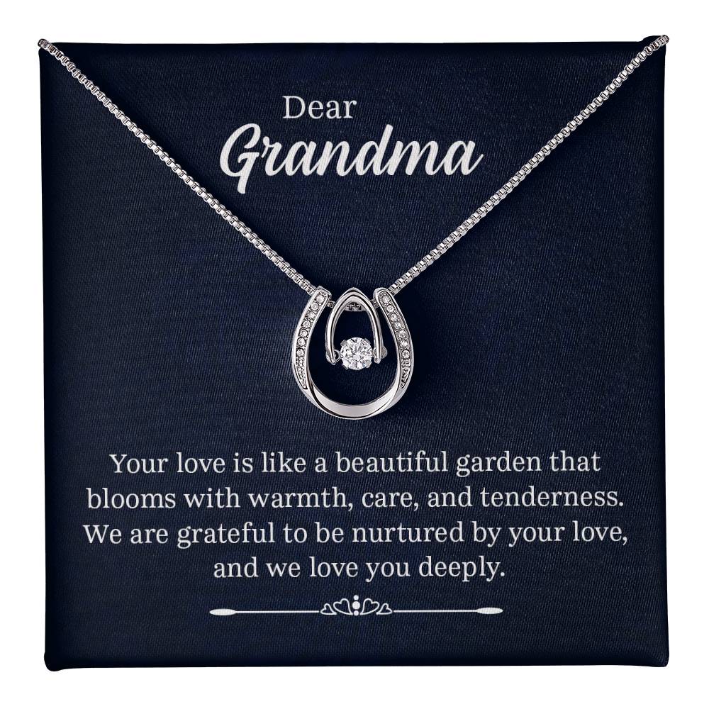 Dear Grandma - Your Love Is Like a Beautiful Garden - Lucky Love Necklace