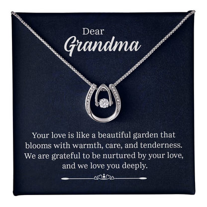 Dear Grandma - Your Love Is Like a Beautiful Garden - Lucky Love Necklace
