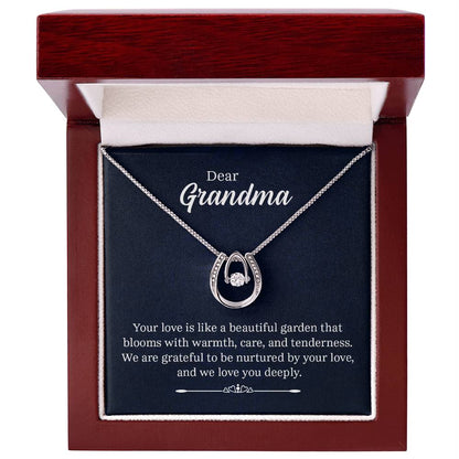 Dear Grandma - Your Love Is Like a Beautiful Garden - Lucky Love Necklace