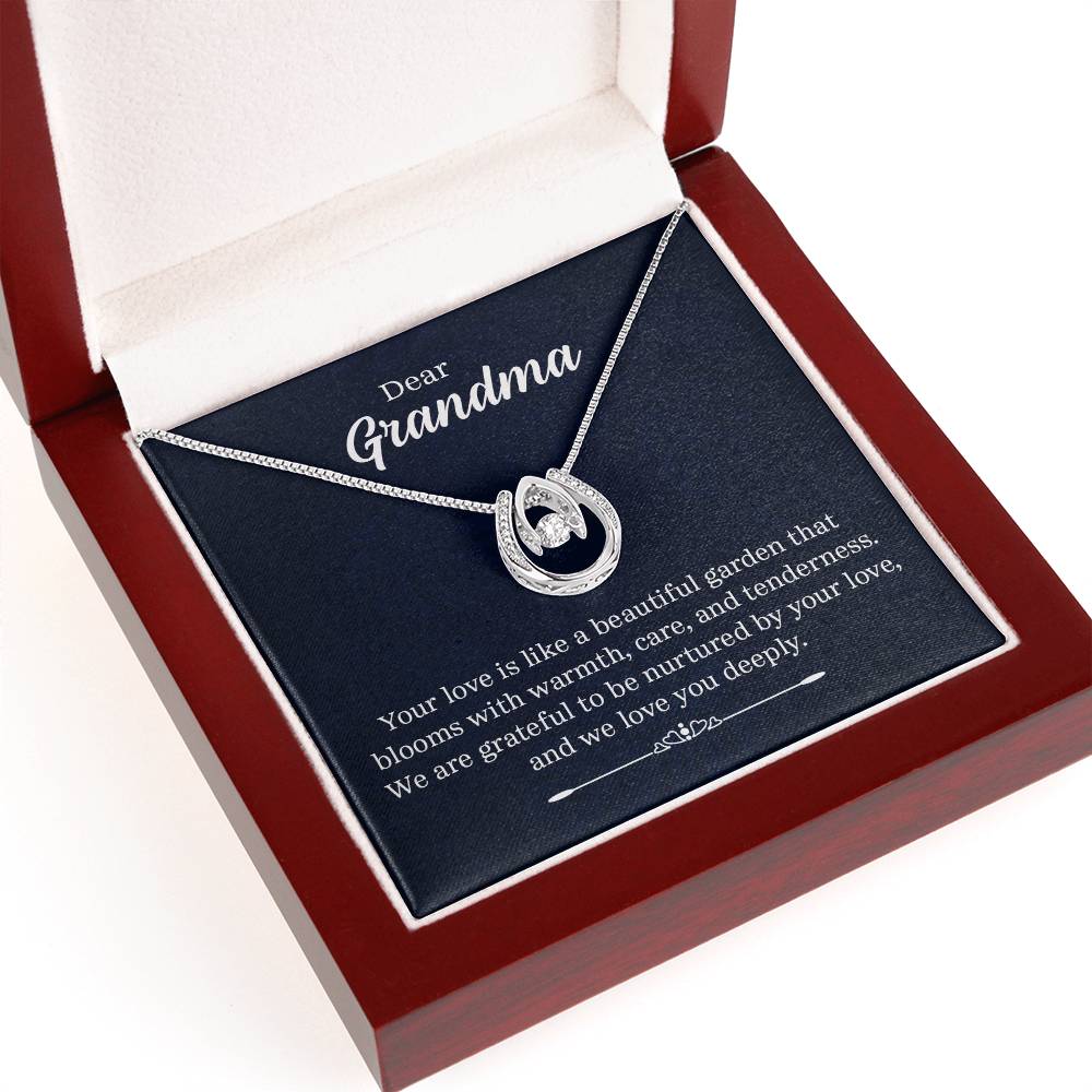 Dear Grandma - Your Love Is Like a Beautiful Garden - Lucky Love Necklace
