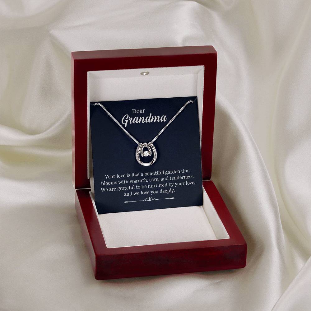Dear Grandma - Your Love Is Like a Beautiful Garden - Lucky Love Necklace